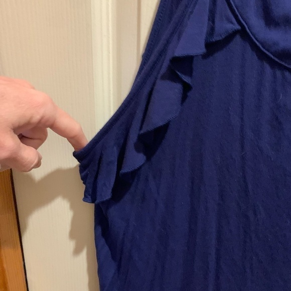 New Directions navy Sleeveless top size large petite EUC - Picture 3 of 5